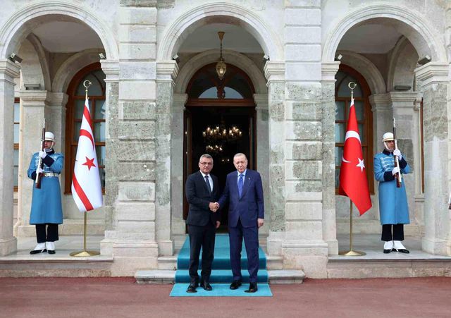 Cumhurbaşkanı Erdoğan, KKTC Cumhurbaşkanı Erhürman ile görüştü