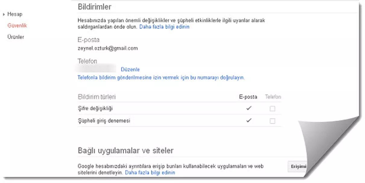 Gmail\'i SMS ile koruyun!