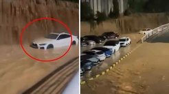 Trabzonda derbi öncesi korkutan görüntüler! Şehri su bastı 