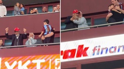 Trabzonspor gol attıkça Berat Albayrak ve ailesi coştu
