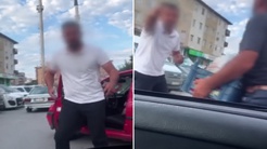 Trafikte "Neden kornaya bastın" kavgası! Öfkeli sürücünün dehşet saçtığı anlar kamerada