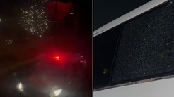 Taşlı saldırıya uğradılar! Otobüsten böyle karşılık verdiler