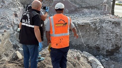 Çorumda okul yıkımında insana ait kafatası ve kemik bulundu