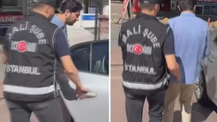 Tutuklanan Pusula Holding Başkanı Turhanın polis aracına biniş anları görüntülendi
