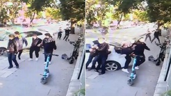 Otomobil kaldırıma çıktı; 4 öğrenci ölümden döndü