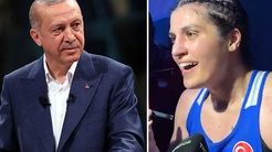 Cumhurbaşkanı Erdoğandan Busenaz Sürmeneliye gülümseten soru