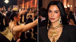 Dua Lipa kuzeninin düğününde döktürdü! Başındaki bardakla dans etti