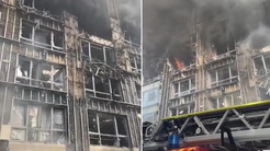 Rusya insanlarla dolu iş merkezini küle çevirdi! Görüntüler korkunç