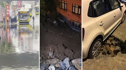İstanbulu sağanak vurdu! Yol çöktü, alt geçidi su bastı, toprak kaydı, 25 kişi tahliye edildi