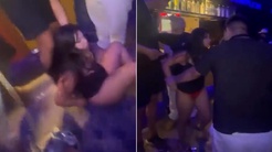Partide bir anda kıyamet koptu! İki kadını ayıramadılar