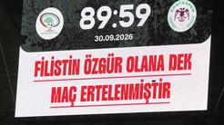 Konyaspor ile Filistin Milli Takımı arasındaki maç tüm dünyaya mesaj vererek bitti