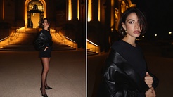 Demet Özdemir Paris gecelerinde! Siyah minili pozunu peş peşe paylaştı