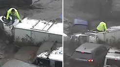 Santiagoda selde 6 kişi yaralandı, Las Condeste OHAL ilan edildi, otobüs sürüklendi