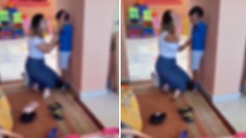 Anaokulunda 5 yaşındaki çocuğa şiddet kamerada! Ağlayarak annesini istedikçe vurdu