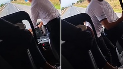 Manisadaki facianın ardından yürekleri ağza getiren görüntü! Otobüs seyir halindeyken yer değiştirdiler