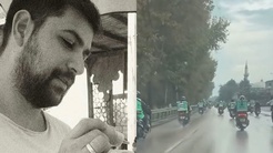 Motokurye Mehmet Açık hayatını kaybetti: Cenaze aracına onlarca kurye motosikletleriyle eşlik etti
