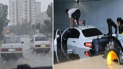 Sağanak yağış Adanayı da vurdu: Yollar göle döndü