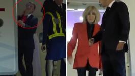 Eşinden yediği tokada "Şaka" diyen Macronu zora sokacak bir görüntü daha!