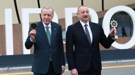 Cumhurbaşkanı Erdoğan ve Aliyev, Laçın Havalimanının açılışını yaptı