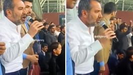 Görüntüleri ortaya çıktı! Yarıda kalan maçtaki olay anonsu belediye başkanı yapmış