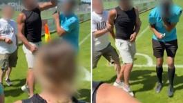 Öfkeli baba, çocuk futbol maçında hakemi yumrukladı