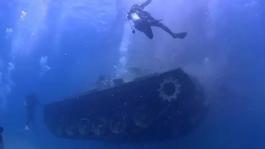 Saros Körfezinde su altı tarih müzesi için tank batırıldı