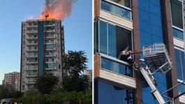 Diyarbakırda 13 katlı apartmanda yangın: Mahsur kalanlar var