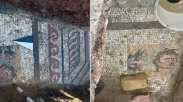 Kahramanmaraşta 1500 yıllık taban mozaiği bulundu