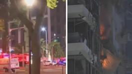 Tel Avivde İranın vurduğu binada yangın çıktı