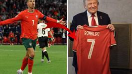 Ronaldo, Trumpa forma gönderdi! Üzerinde tek cümlelik not var