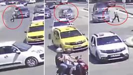 Otomobil çarptı, hiçbir şey olmamış gibi yoluna devam etti