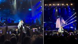 Bayhanın konserinde sahnede talihsiz kaza!