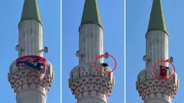 Kenti karıştıran bayrak provokasyonu! Görüntü elden ele dolaşıyor