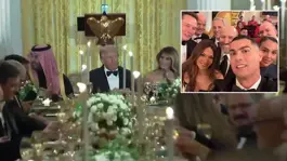 Ronaldonun sevgilisinin elbisesi Beyaz Saraydaki yemeğe damga vurdu