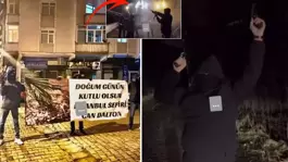 Görüntüler dehşet verici! Türkiyeye korku salan çete liderinin doğum günü sokakta silahlarla kutlandı