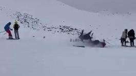 Bingölde kayak merkezinde feci kaza: 6 yaralı