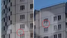 Bebek, 33 metreden düştü iki kadın hemşire havada montla yakaladı