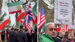 Londrada yüzlerce kişiden İran protestosu