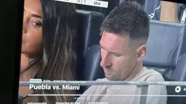 Messinin eşi canlı yayında fena yakalandı