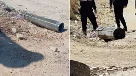 İrandan atılan füze imha edildi, parçaları Gaziantepte boş arazilere düştü