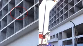 Yazılan cezanın miktarını görünce soluğu binanın tepesinde aldı