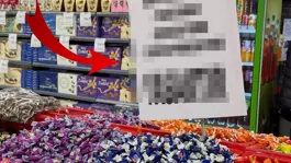 Bayram şekeri reyonuna asılan not tepki çekti