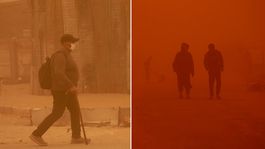 Gazzede etkili olan kum fırtınası Filistinlilerin hayatını daha da zorlaştırdı