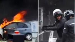 Tel Aviv yanarken polislerin şakalaştıkları görüntü olay oldu