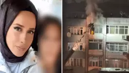 Eşini öldürüp evi ateşe verdi