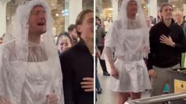 Gelinlik giyen Joe Worrall kendisini eleştirenlere ateş püskürdü