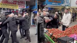 Zabıtaya tekme tokat saldırı! Polis gelene kadar durmadı
