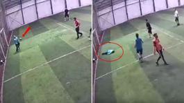 Futbol oynarken göğsüne gelen top canından etti! Her şey 3 saniye sürdü