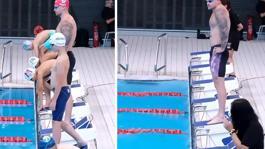 Rakiplerinden 20 saniye sonra suya atladı sonuç inanılmaz