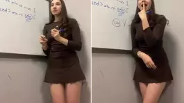 Genç öğretmen anlattığı konuyla değil kıyafetiyle gündem oldu